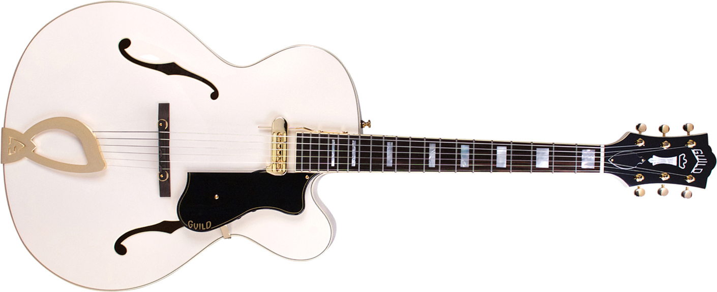 Guild A-150 Savoy Special Newark St Collection +etui - Snowcrest White - Semi-Hollow E-Gitarre - Main picture