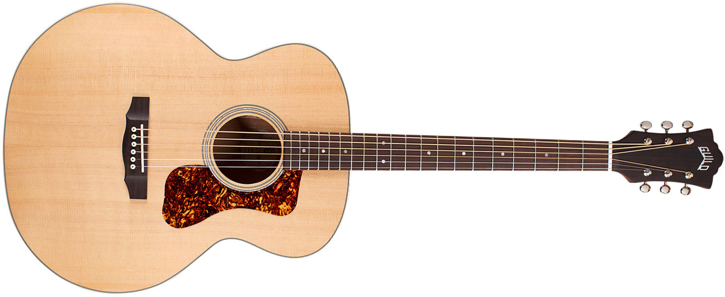 Guild Bt-240e Baritone Newark St Collection Jumbo Epicea Acajou Pf - Natural - Elektroakustische Gitarre - Main picture