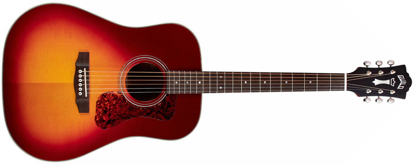 Guild D-140 Westerly Dreadnought Epicea Acajou Rw - Cherry Burst - Westerngitarre & electro - Main picture