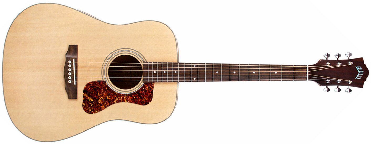 Guild D-240e Flamed Mahogany Ltd Epicea Acajou Pf - Natural - Elektroakustische Gitarre - Main picture