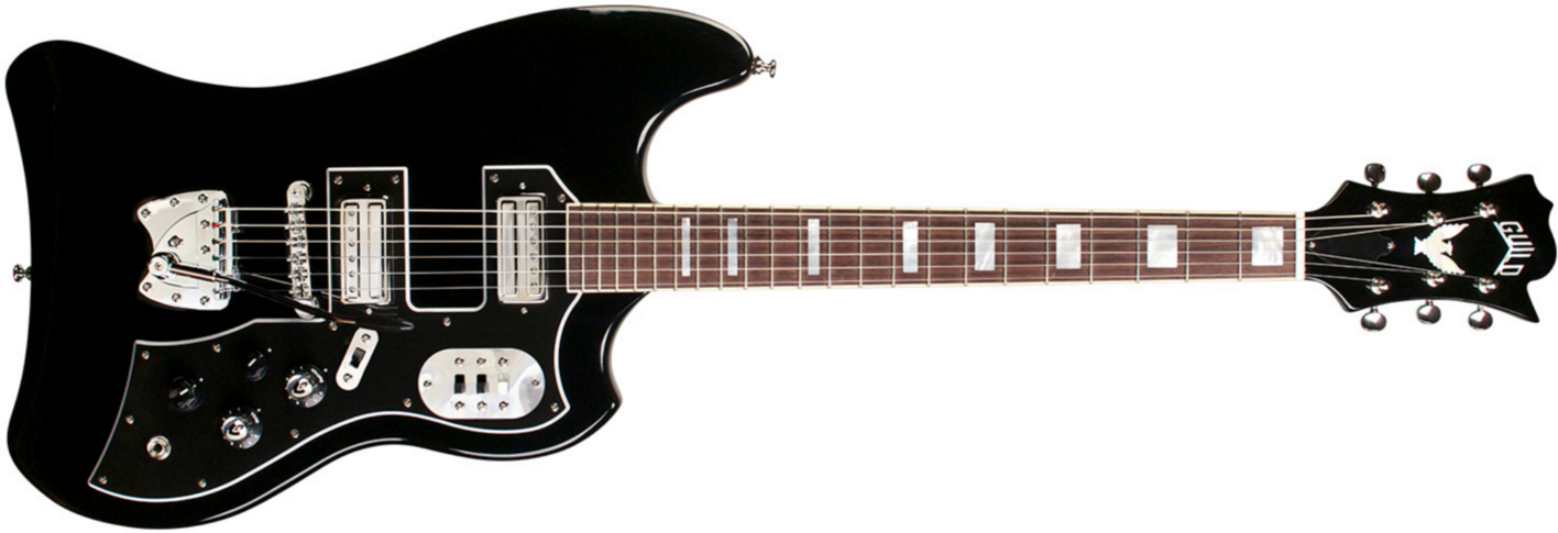Guild S-200 T-bird - Noir - Retro-Rock-E-Gitarre - Main picture