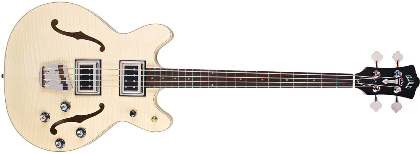 Guild Starfire Bass Ii Flamed Maple Newark St Collection Rw - Natural - Halbakustiche Bass - Main picture