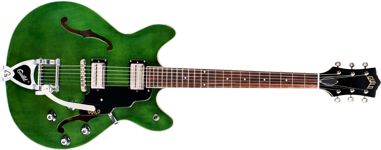 Guild Starfire I Dc Newark St Hh Bigsby Rw - Emerald Green - Semi-Hollow E-Gitarre - Main picture