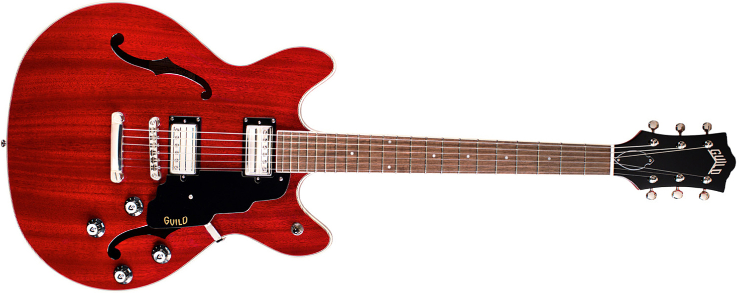 Guild Starfire I Dc Newark St Hh Ht Rw - Cherry Red - Semi-Hollow E-Gitarre - Main picture