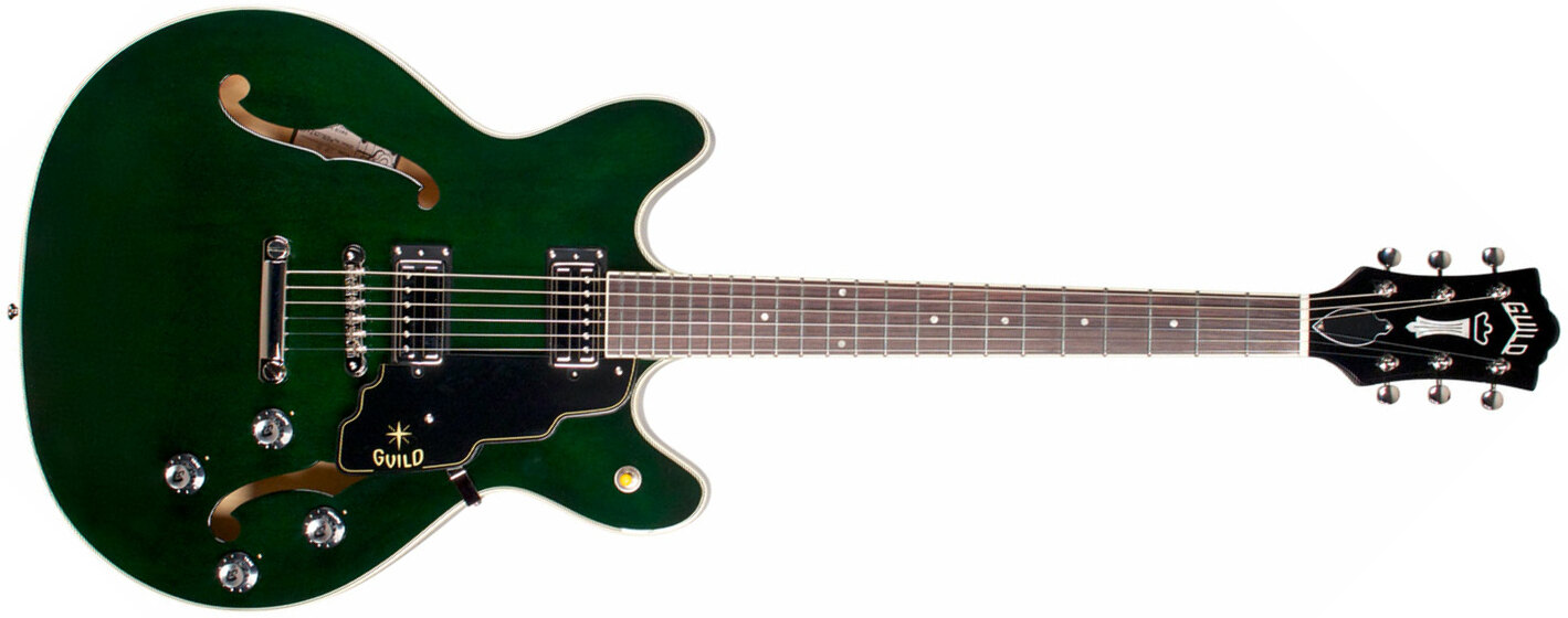 Guild Starfire Iv St Maple Newark St Hh Ht Rw - Emerald Green - Semi-Hollow E-Gitarre - Main picture