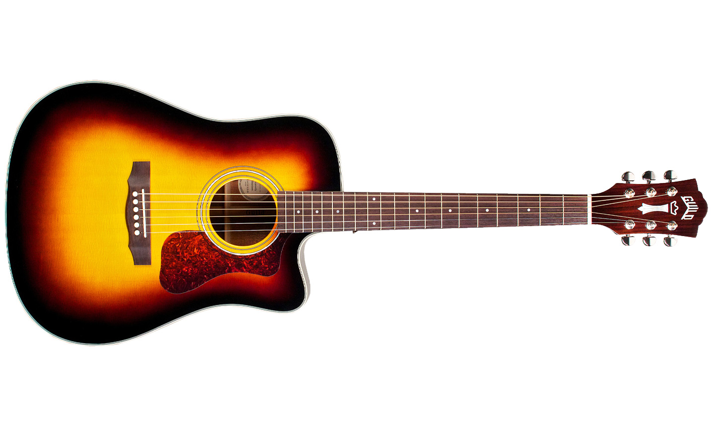 Guild D-140ce Westerly Dreadnought Cw Epicea Acajou Rw +housse - Sunburst - Elektroakustische Gitarre - Variation 1