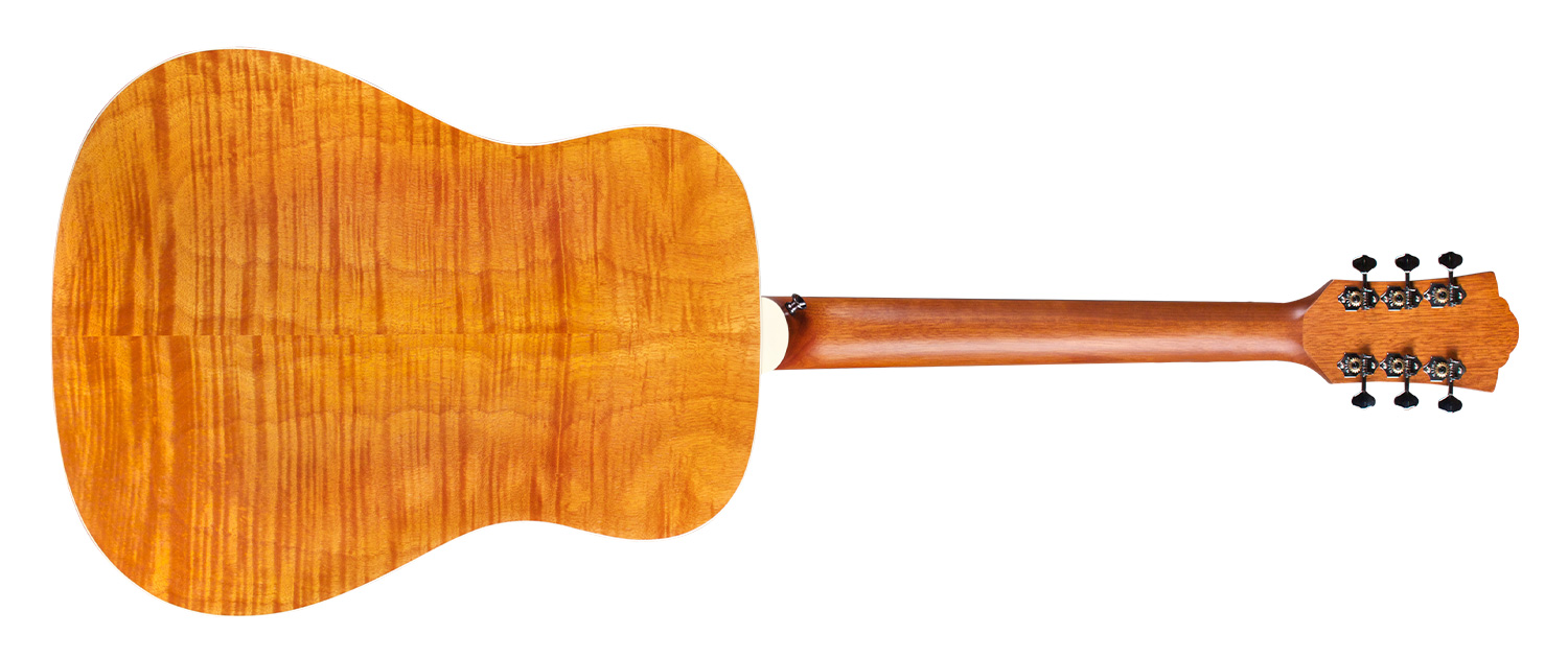 Guild D-240e Flamed Mahogany Ltd Epicea Acajou Pf - Natural - Elektroakustische Gitarre - Variation 2