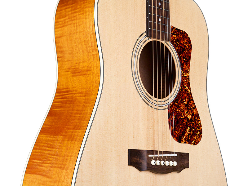 Guild D-240e Flamed Mahogany Ltd Epicea Acajou Pf - Natural - Elektroakustische Gitarre - Variation 3