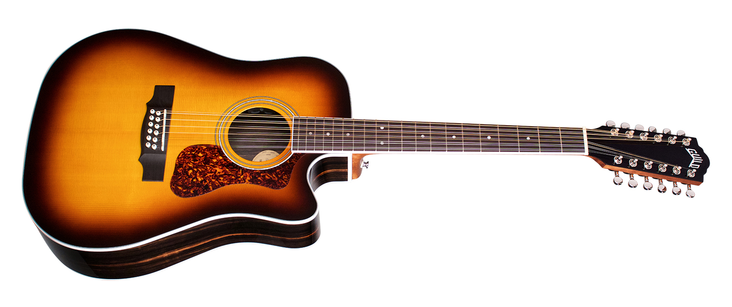 Guild D-2612ce Deluxe Westerly Dreadnought Cw 12c Epicea Ebene Pf - Antique Burst - Elektroakustische Gitarre - Variation 1