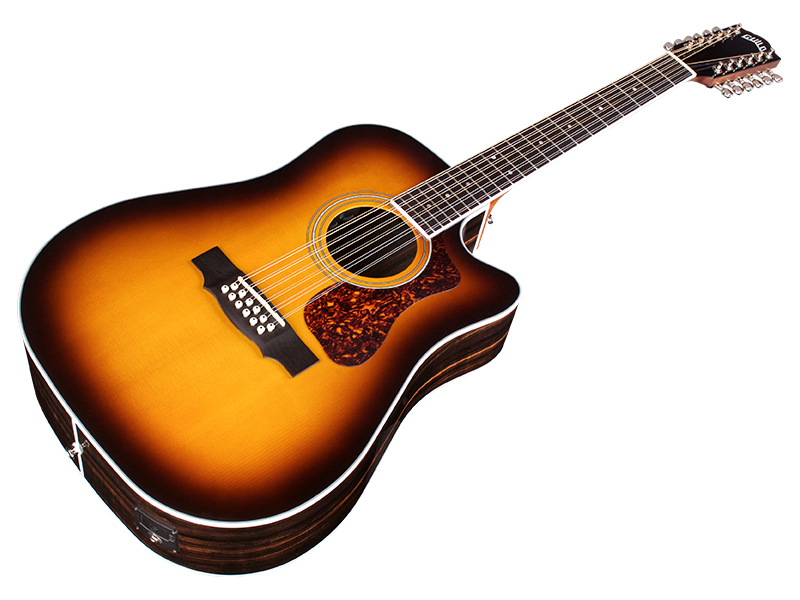 Guild D-2612ce Deluxe Westerly Dreadnought Cw 12c Epicea Ebene Pf - Antique Burst - Elektroakustische Gitarre - Variation 3