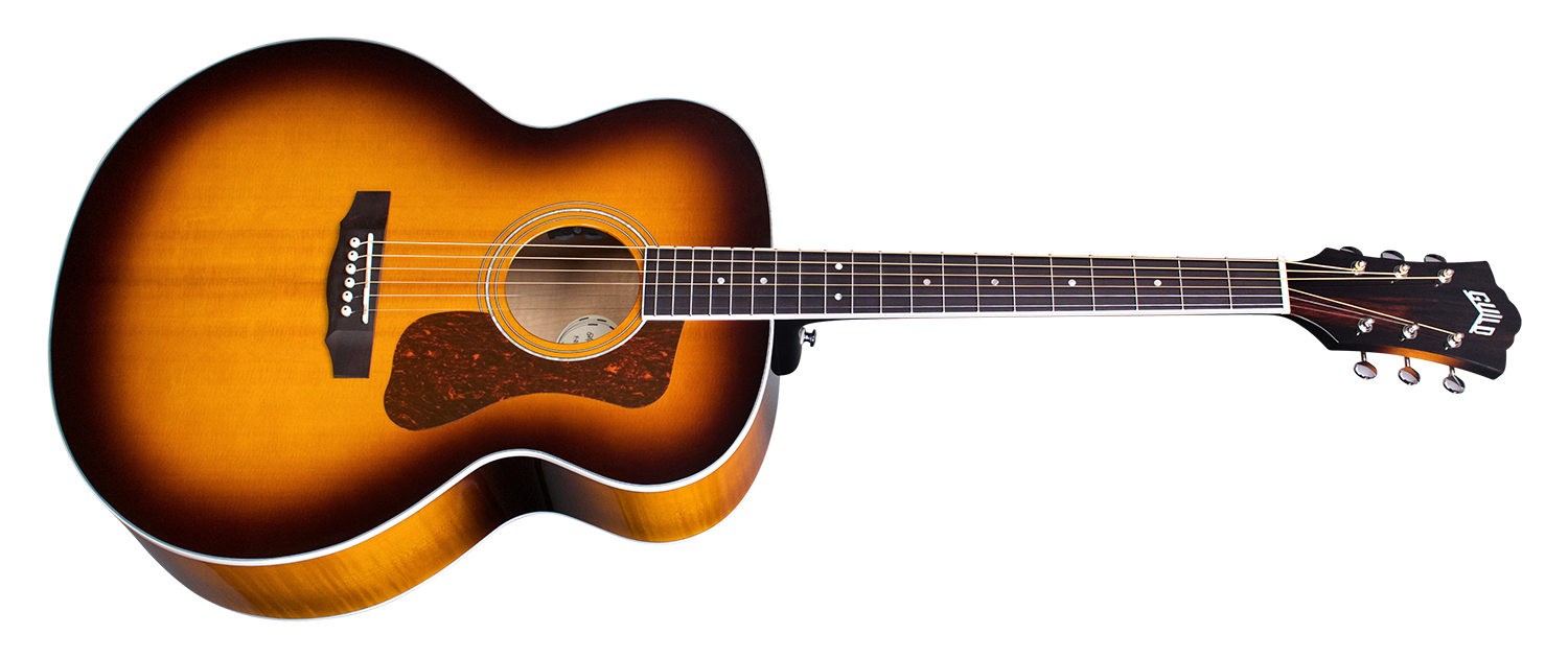 Guild F-250e Deluxe Westerly Jumbo Epicea Erable Pf - Antique Burst - Elektroakustische Gitarre - Variation 1