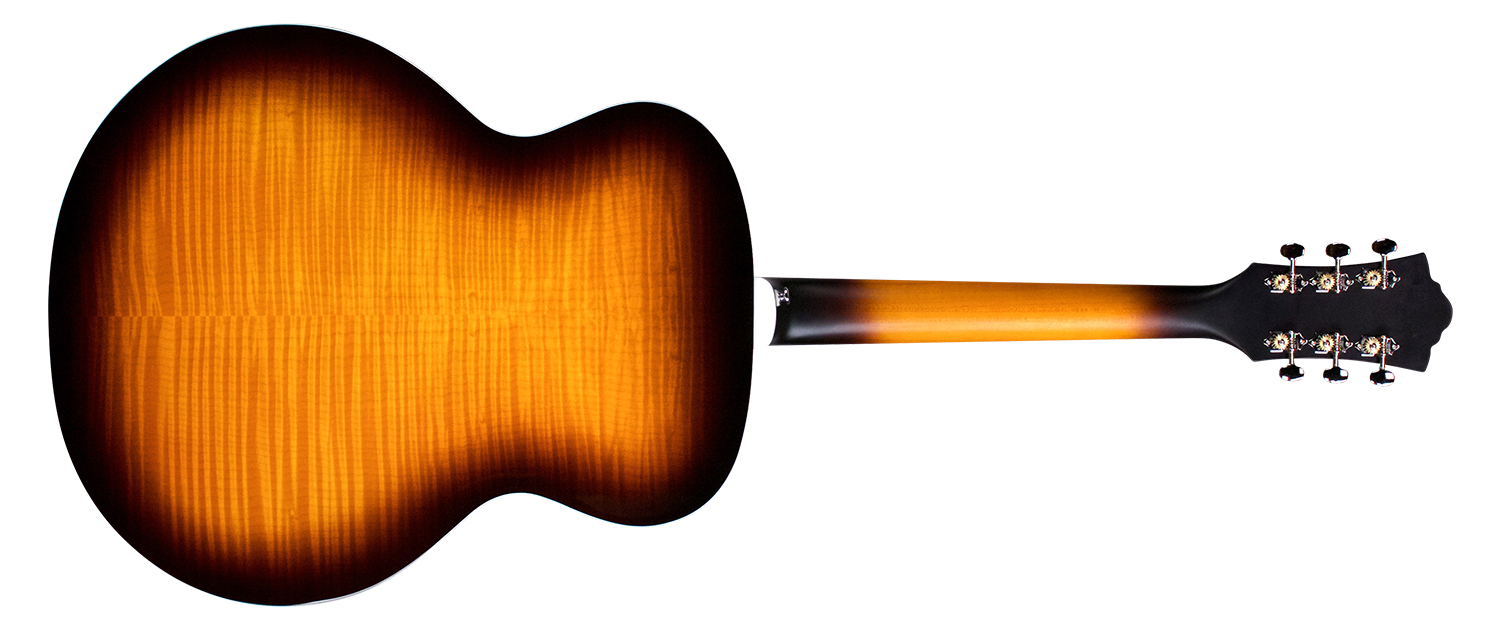 Guild F-250e Deluxe Westerly Jumbo Epicea Erable Pf - Antique Burst - Elektroakustische Gitarre - Variation 2