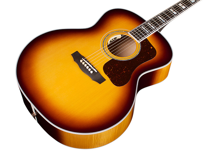 Guild F-55e Maple Usa Jumbo Epicea Erable Eb - Antique Sunburst - Elektroakustische Gitarre - Variation 3