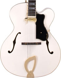Semi-hollow e-gitarre Guild A-150 Savoy Special +Case - Snowcrest white