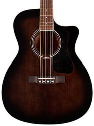 Elektroakustische gitarre Guild Westerly OM-260CE Deluxe Flamed Mahogany - Transparent black burst