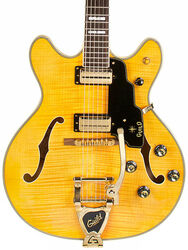 Semi-hollow e-gitarre Guild Starfire VI Bigsby - Natural