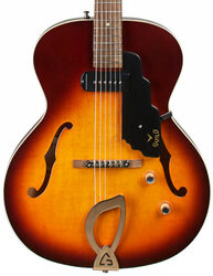 Semi-hollow e-gitarre Guild T-50 Slim Newark - Vintage sunburst