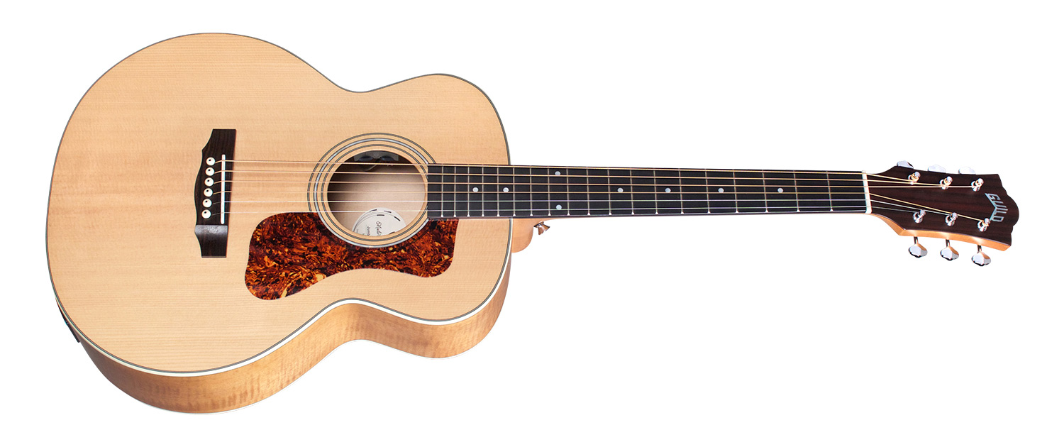 Guild Jumbo Junior Flamed Maple Westerly Epicea Erable Pf - Natural - Elektroakustische Gitarre - Variation 1