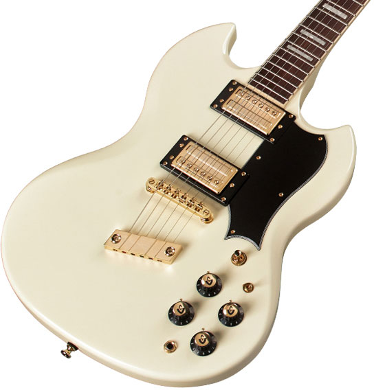 Guild Kim Thayil Polara Newark St Signature 2h Ht Rw - Vintage White - Signature-E-Gitarre - Variation 2