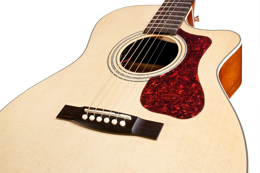 Guild Om-140ce Westerly Orchestra Cw Epicea Acajou +housse - Natural - Elektroakustische Gitarre - Variation 3