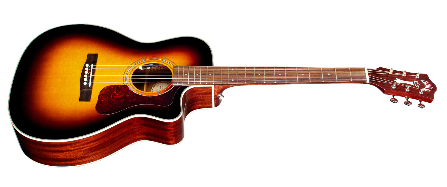 Guild Om-140ce Westerly Orchestra Cw Epicea Acajou Rw +housse - Sunburst - Elektroakustische Gitarre - Variation 2