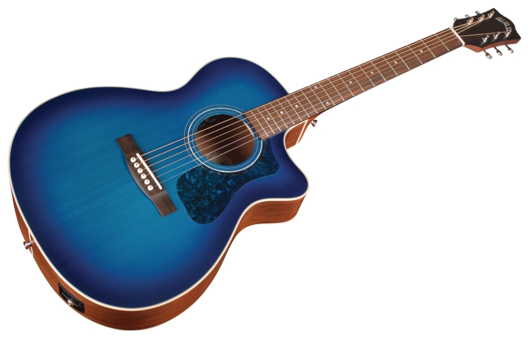 Guild Om-240ce Westerly Orchestra Cw Epicea Acajou Pf - Dark Blue Burst - Elektroakustische Gitarre - Variation 2