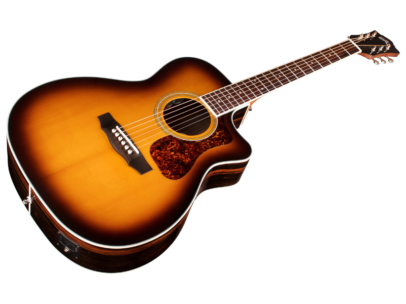 Guild Om-260ce Deluxe Westerly Orchestra Cw Epicea Ebene Pf - Antique Burst - Elektroakustische Gitarre - Variation 2