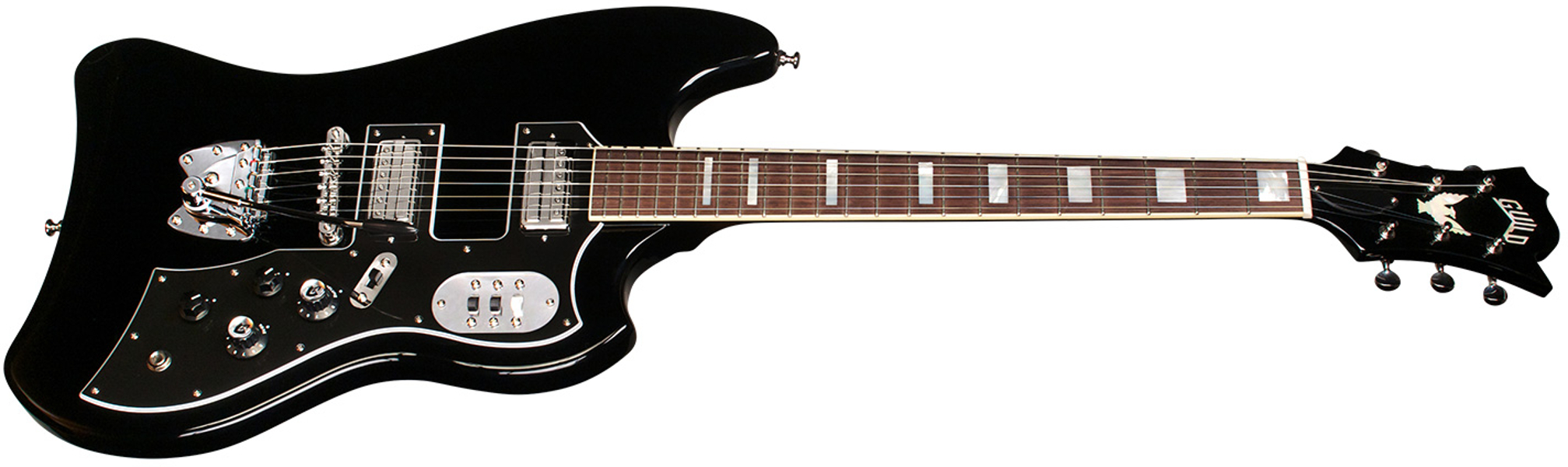 Guild S-200 T-bird - Noir - Retro-Rock-E-Gitarre - Variation 2