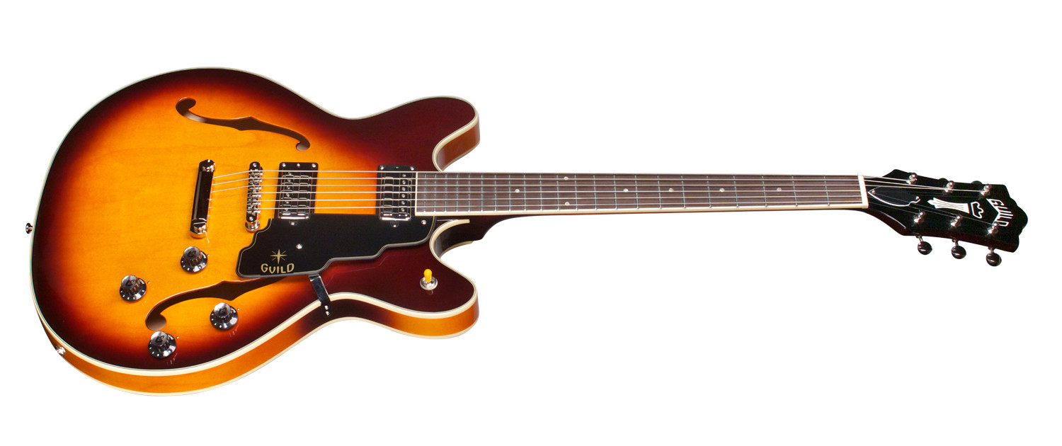 Guild Starfire Iv St Maple Newark St Hh Ht Rw - Maple Antique Sunburst - Semi-Hollow E-Gitarre - Variation 1