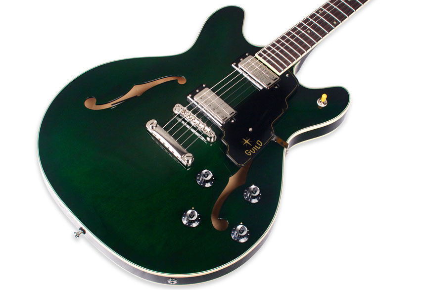 Guild Starfire Iv St Maple Newark St Hh Ht Rw - Emerald Green - Semi-Hollow E-Gitarre - Variation 2