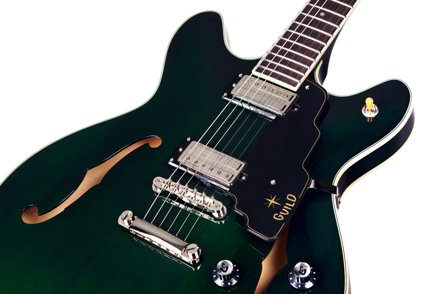 Guild Starfire Iv St Maple Newark St Hh Ht Rw - Emerald Green - Semi-Hollow E-Gitarre - Variation 3
