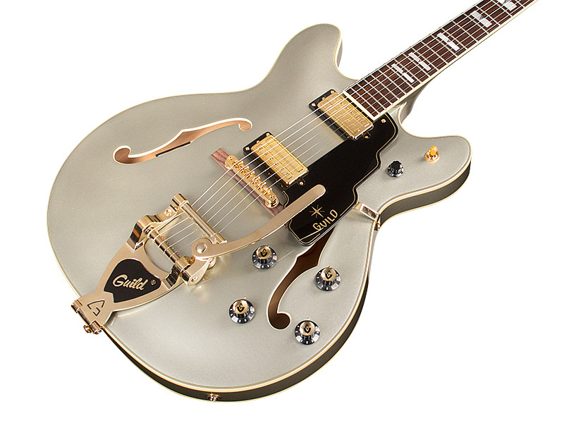 Guild Starfire Vi Newark St Hh Bigsby Rw - Shoreline Mist - Semi-Hollow E-Gitarre - Variation 2