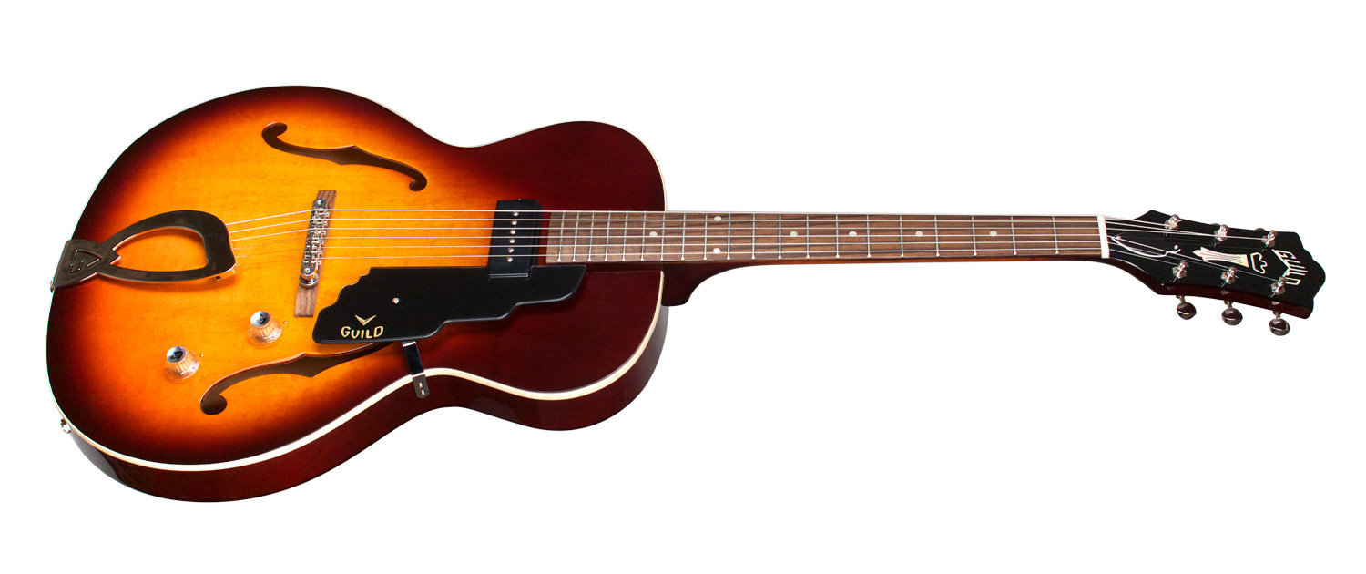 Guild T-50 Slim Newark St Collection - Vintage Sunburst - Semi-Hollow E-Gitarre - Variation 1