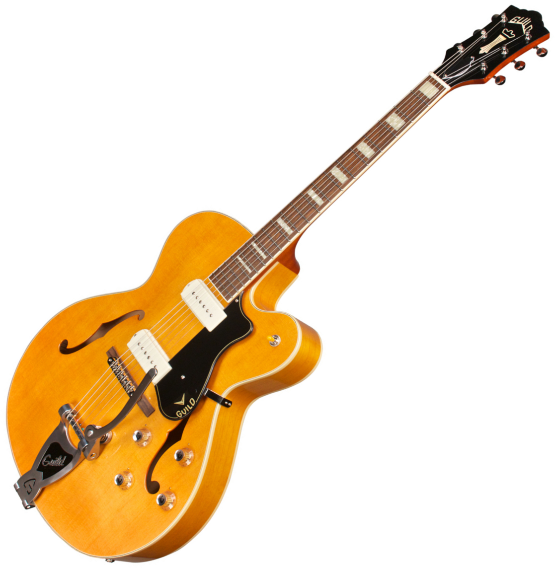 Guild X-175b Manhattan Newark St Collection Bigsby +etui - Blonde - Semi-Hollow E-Gitarre - Variation 1