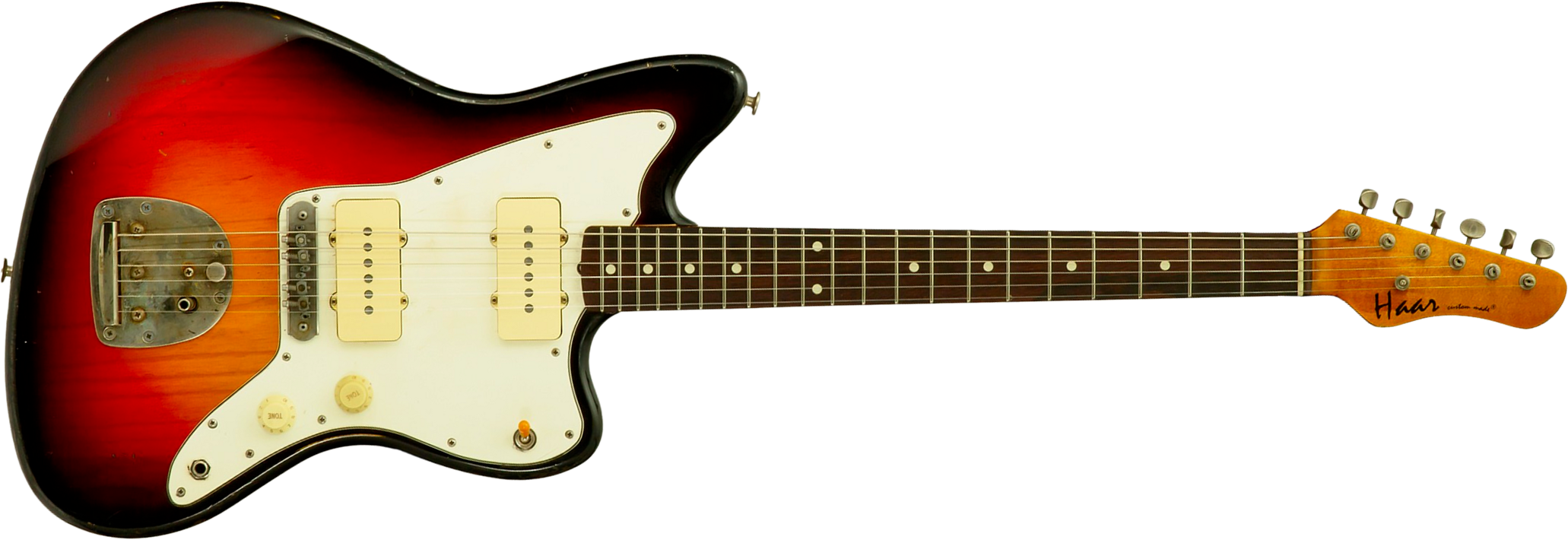 Haar Guitars Trad Jm 2s Fralin #43593 - Aged 3 Tone Sunburst - Retro-Rock-E-Gitarre - Main picture