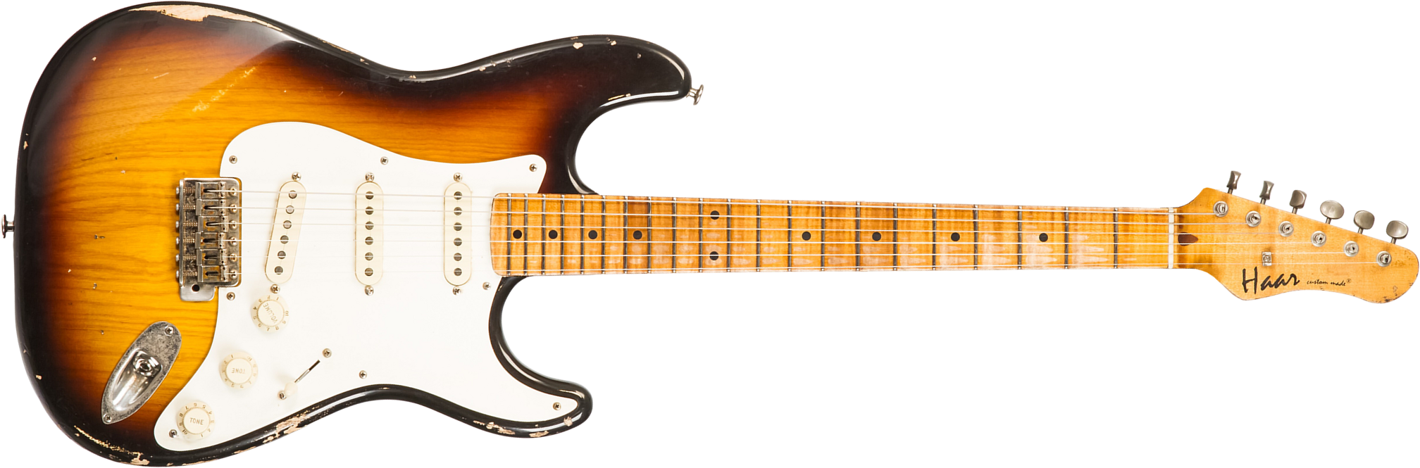 Haar Guitars Trad S 3s Kloppman Trem Mn #42273 - Aged 2-tone Tobacco - E-Gitarre in Str-Form - Main picture