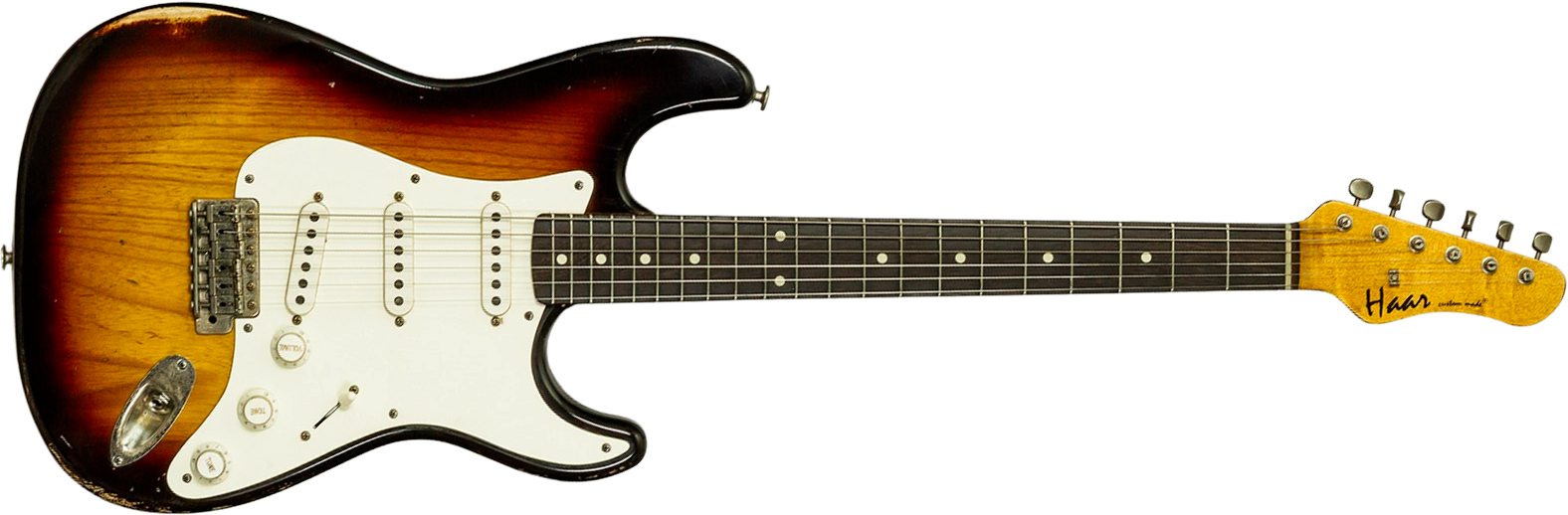Haar Guitars Trad S 3s Klopppmann Trem Rw #43484 - Aged 2-tone Chocolate Sunburst - E-Gitarre in Str-Form - Main picture