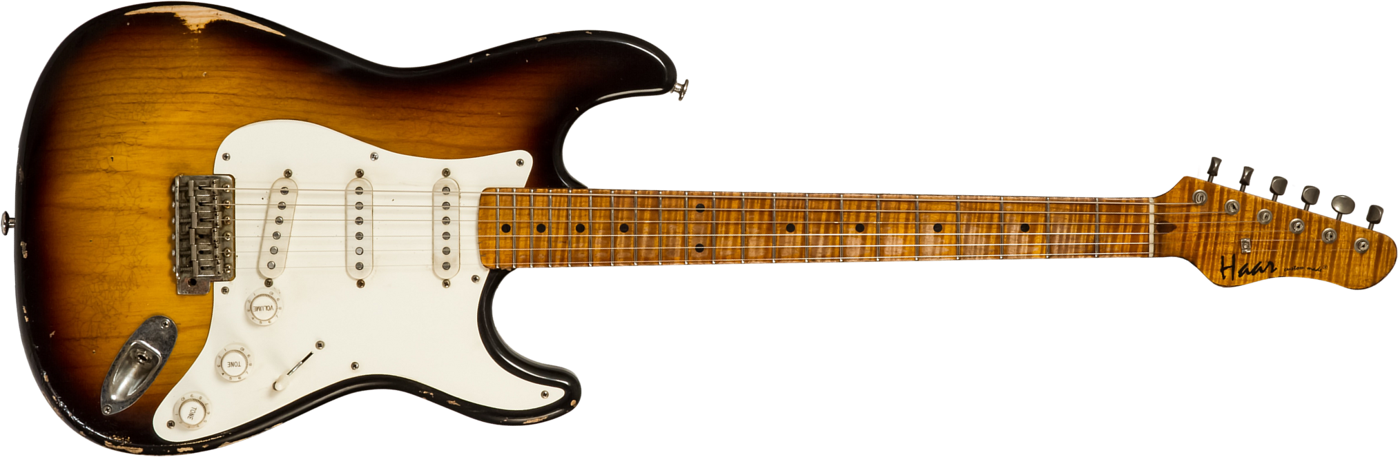 Haar Guitars Trad S 3s Lindy Fralin Trem Mn #42272 - Aged 2-tone Tobacco - E-Gitarre in Str-Form - Main picture
