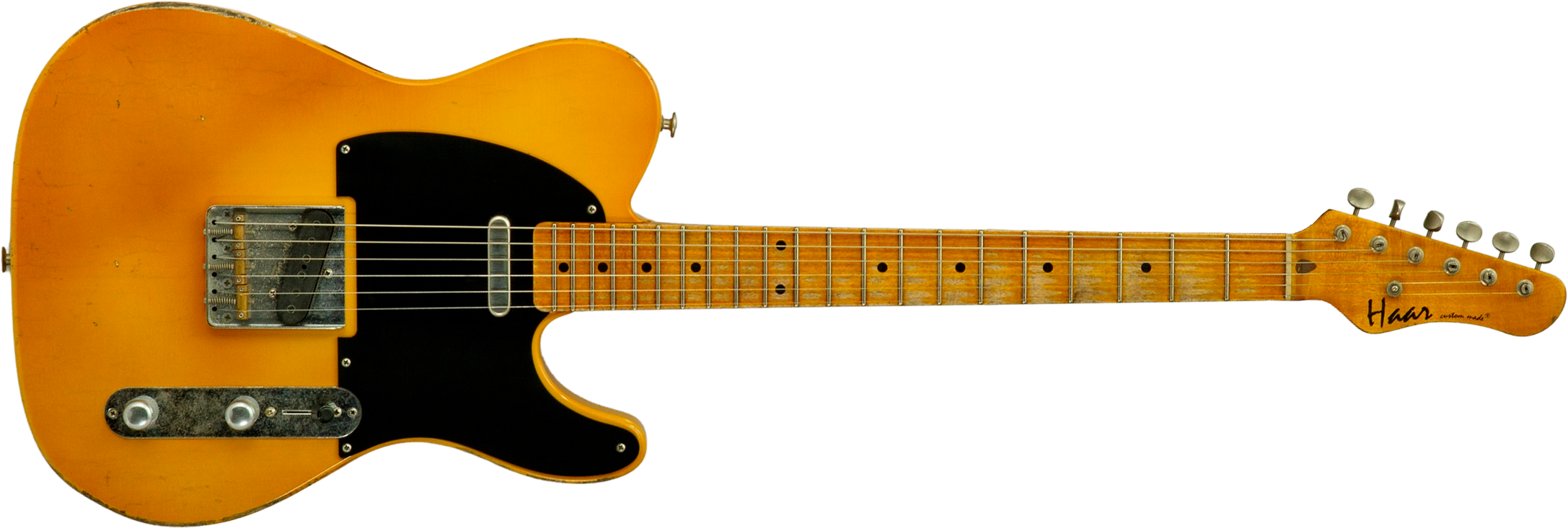 Haar Guitars Trad T 2s Amber Ht Mn #43590 - Aged Butterscotch - E-Gitarre in Teleform - Main picture