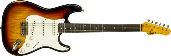 Haar guitars Trad S #43484 - Aged 2-tone chocolate sunburst