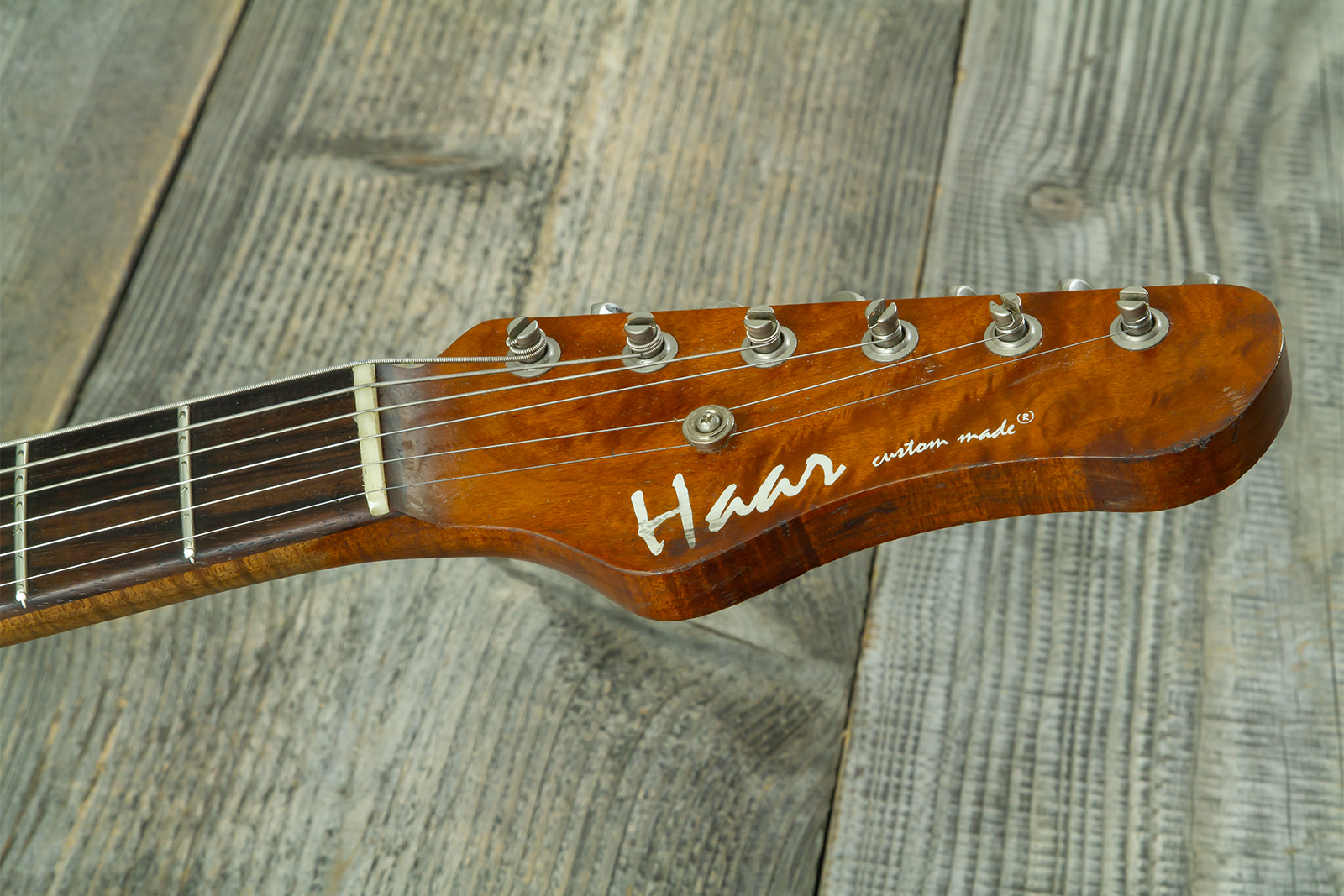 Haar Guitars Trad Jg 2s Amber Trem Rw #43594 - Aged Sherwood Green Metallic - Retro-Rock-E-Gitarre - Variation 15