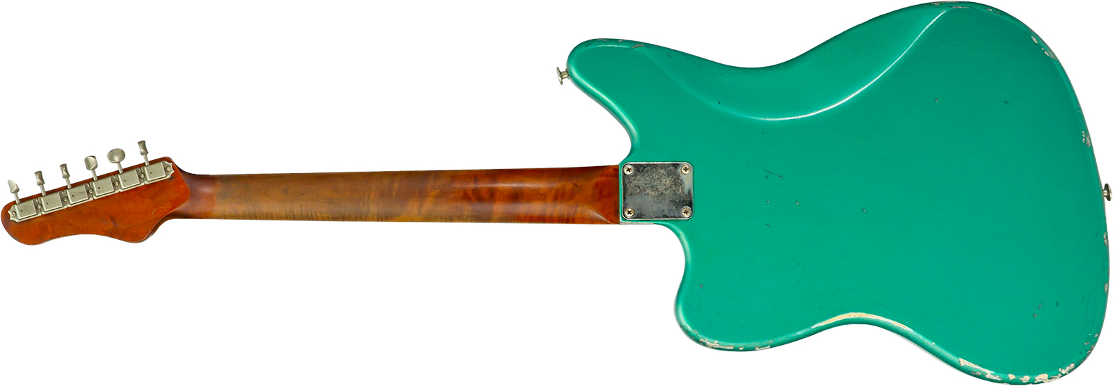 Haar Guitars Trad Jg 2s Amber Trem Rw #43594 - Aged Sherwood Green Metallic - Retro-Rock-E-Gitarre - Variation 3