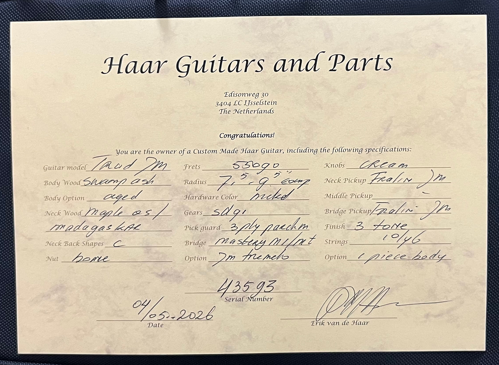 Haar Guitars Trad Jm 2s Fralin #43593 - Aged 3 Tone Sunburst - Retro-Rock-E-Gitarre - Variation 14