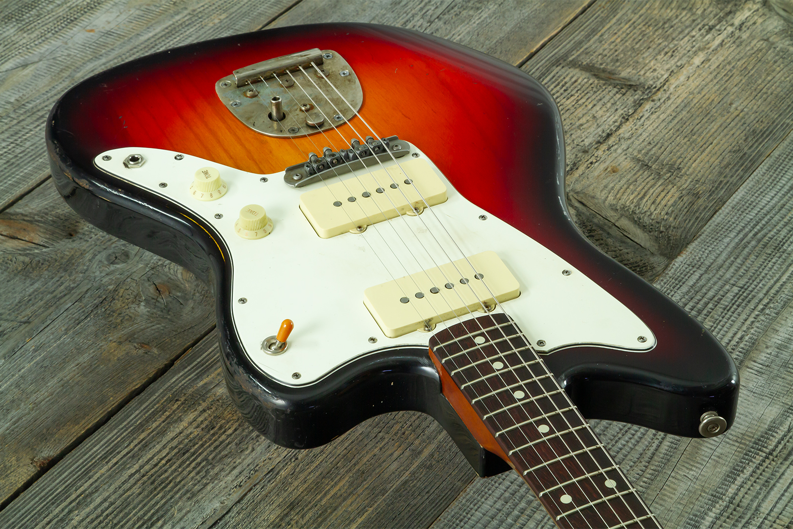 Haar Guitars Trad Jm 2s Fralin #43593 - Aged 3 Tone Sunburst - Retro-Rock-E-Gitarre - Variation 3