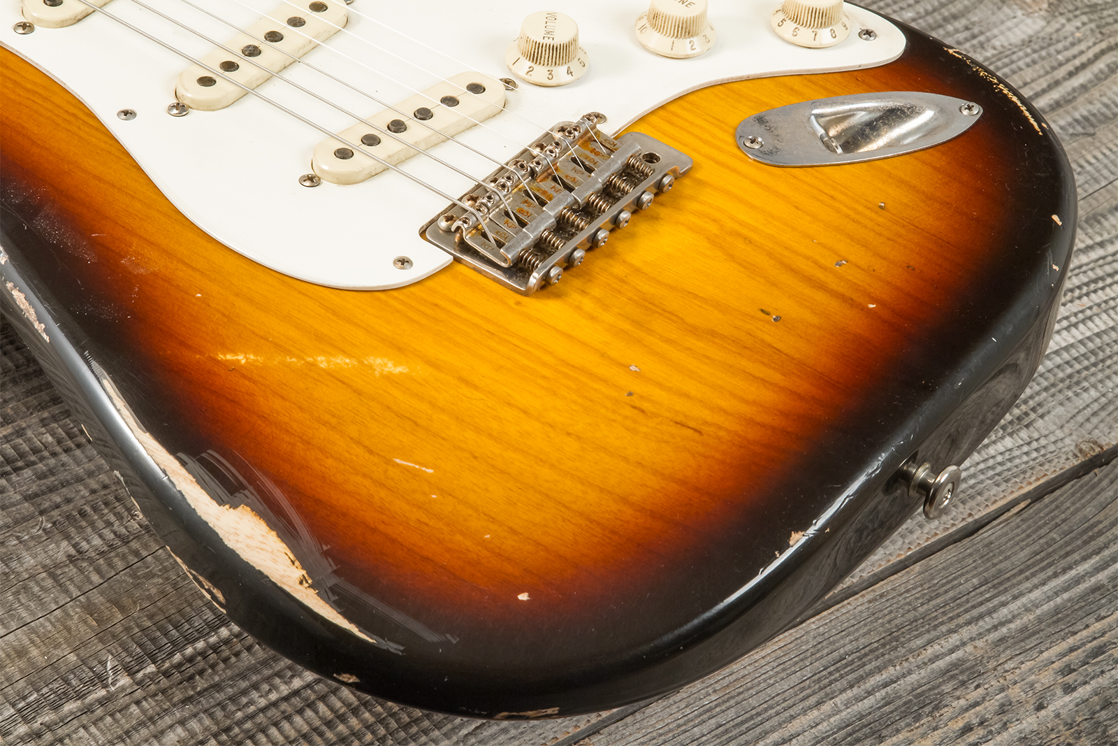 Haar Guitars Trad S 3s Kloppman Trem Mn #42273 - Aged 2-tone Tobacco - E-Gitarre in Str-Form - Variation 3