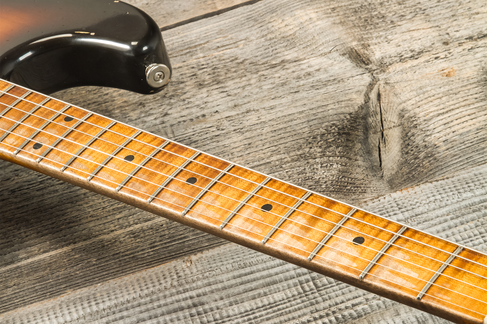 Haar Guitars Trad S 3s Kloppman Trem Mn #42273 - Aged 2-tone Tobacco - E-Gitarre in Str-Form - Variation 5