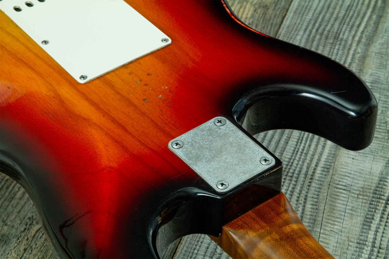 Haar Guitars Trad S 3s Kloppmann Mn #43485 - Aged 3 Tone Sunburst - E-Gitarre in Str-Form - Variation 9