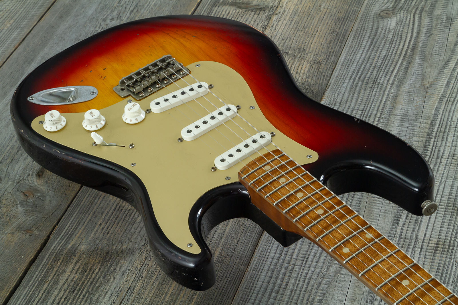 Haar Guitars Trad S 3s Kloppmann Mn #43485 - Aged 3 Tone Sunburst - E-Gitarre in Str-Form - Variation 2