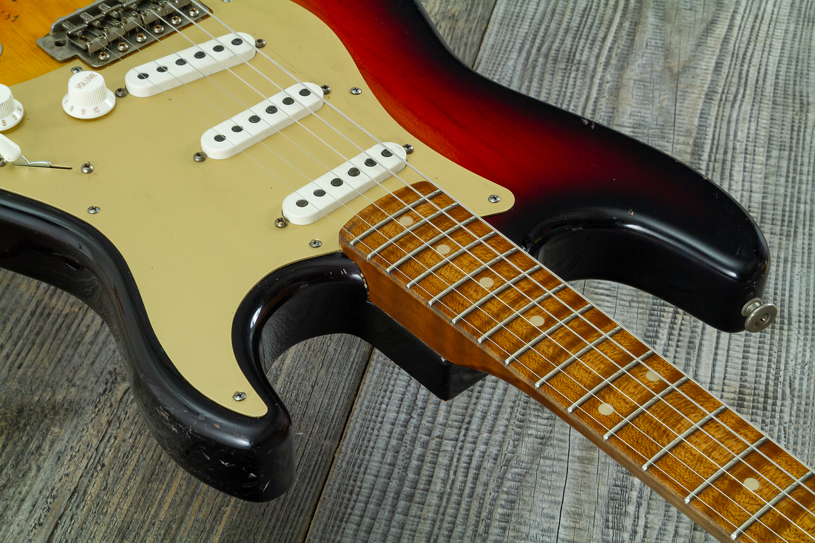 Haar Guitars Trad S 3s Kloppmann Mn #43485 - Aged 3 Tone Sunburst - E-Gitarre in Str-Form - Variation 4