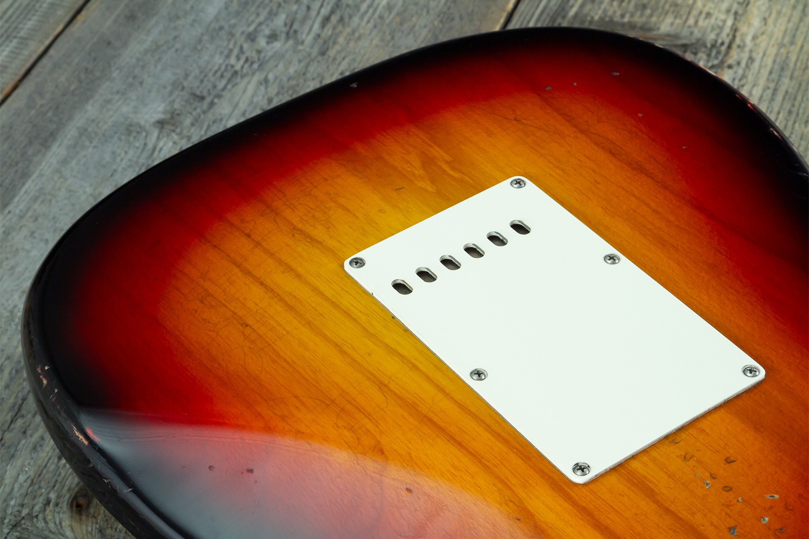 Haar Guitars Trad S 3s Kloppmann Mn #43485 - Aged 3 Tone Sunburst - E-Gitarre in Str-Form - Variation 8